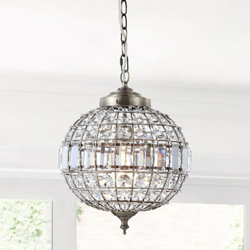 Georgina Crystal/Metal LED Pendant - JONATHAN Y